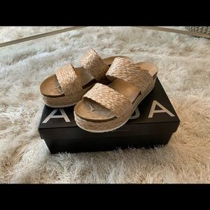 Aqua Platform Slip-On Sandals